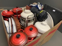 Large Box Lot of Asstd Kitchenalia and Bric-a-Brac - 2