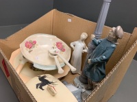 Asstd Box Lot of Ceramics inc. Lladro, Royal Winton, Beswick Etc - As Is - 3