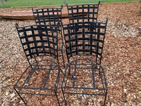 Set of 4 Iron Garden Seat Frames