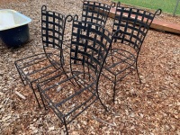 Set of 4 Iron Garden Seat Frames - 3