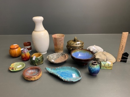 Asstd Lot of Art Pottery Pieces Etc