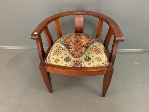 Antique Upholstered Tub Chair