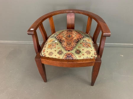 Antique Upholstered Tub Chair