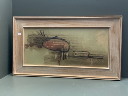 Original Framed Daryl Hill Watercolour Abstract Dated 1964