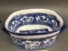 Heavy Blue & White China Foot Bath - 2