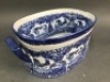 Heavy Blue & White China Foot Bath - 3