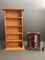 Glass Fronted Jewellery Box + Pine Collectors Shelves