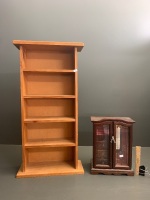 Glass Fronted Jewellery Box + Pine Collectors Shelves - 2