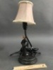 Contemporary Cast Metal Lady Lamp - 2