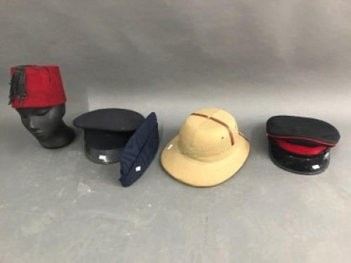 Collection of Vintage Hats & Caps + Head