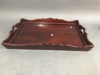 Contemporary Mahogany Serving Tray - App. 650mm x 445mm