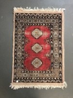 Small Hand Knotted Wool Persian Rug - Some Wear