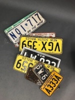 Boxed Assortment of License Plates