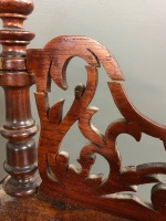 Victorian Burr Walnut 4 Tier Corner Whatnot with Carved & Turned Supports - 5