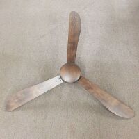 2 Large Hardly Used Timber Bladed Ceiling Fans with 1600mm Dia - 2