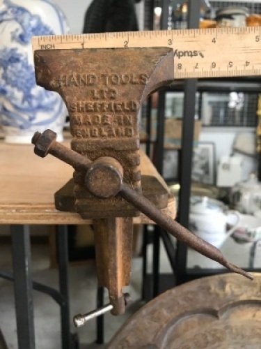 Antique Sheffield 3 Inch Table Vice