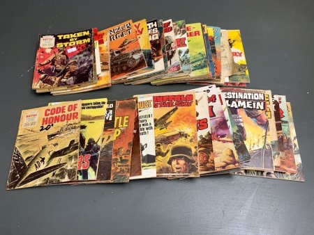 41 Vintage Battle Picture Library Graphic Comic Books
