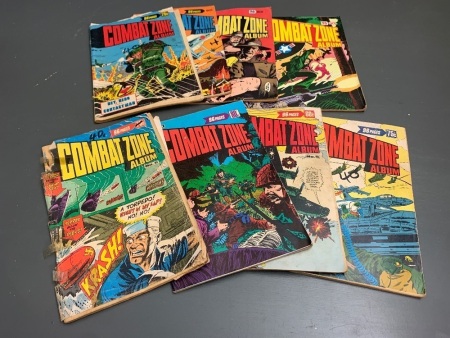 8 x Large Vintage Combat Zone Comics from Murray Comics