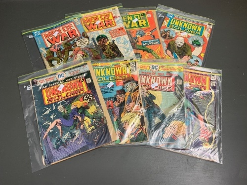 5 x Copies of DC Comics Unknown Soldier + 3 DC Comics Men of War
