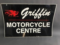Large Tin Griffin Motorcycle Centre Sign
