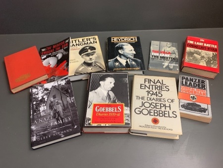 10 Asstd WWII Third Reich Reference Books