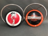 Betty Boop & Harley Davidson Barstool Seats