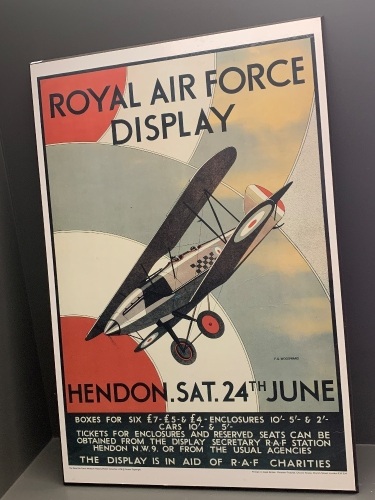 Blockboard Mounted Historic Poster for RAF Display in London