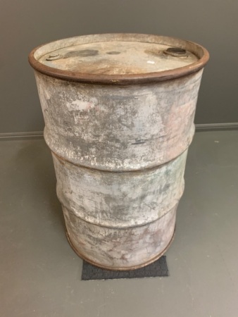 Heavy Galvanised 44 Gallon Drum (empty), Rheem, Australian Army, WW2