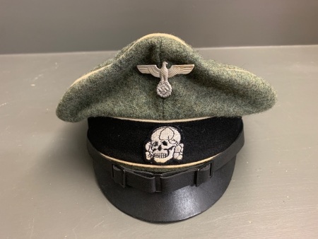 German WW2 Waffen SS NCO's Visor 'Crusher Cap' by Arthur Kuck Berlin