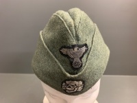 German WW2 , Waffen-SS EM/NCO Overseas Field Cap Dated 1941 by K.H.Flauder Minden (Westf.)