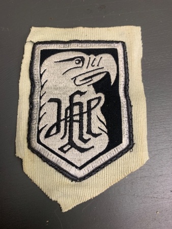 German WW2 Leibstandarte Waffen SS Adolf Hitler Regt. Sport Shirt Patch Taken on Original Shirt