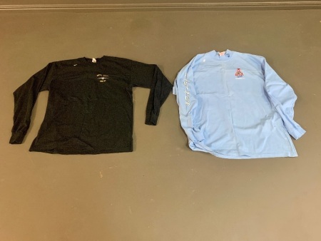 1 x USN Long Sleeved Cotton Shirt - Flying Maces + 1 US Marine Marathon Long Sleeved Cotton Shirt