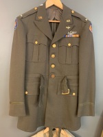 Original WW2 US Army 8th AAF 1st Lt Uniform, Includes Bomber Pilot Tunic, Shirt, Tie, Pants and Trenchcoat - 3