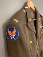 Original WW2 US Army 8th AAF 1st Lt Uniform, Includes Bomber Pilot Tunic, Shirt, Tie, Pants and Trenchcoat - 4