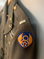 Original WW2 US Army 8th AAF 1st Lt Uniform, Includes Bomber Pilot Tunic, Shirt, Tie, Pants and Trenchcoat - 5