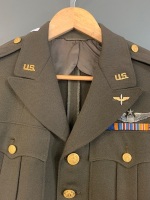 Original WW2 US Army 8th AAF 1st Lt Uniform, Includes Bomber Pilot Tunic, Shirt, Tie, Pants and Trenchcoat - 7
