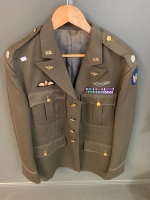 US Army 8th AAF WW2 Replica Uniform, Lt Col Insignia includes Fighter Pilot Tunic, Shirt, Tie, Pants and Cap - Mostly Tailored by Berensen Tailors Melbourne for Movie World Studios. - 2