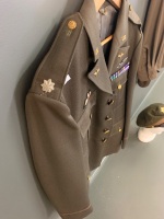 US Army 8th AAF WW2 Replica Uniform, Lt Col Insignia includes Fighter Pilot Tunic, Shirt, Tie, Pants and Cap - Mostly Tailored by Berensen Tailors Melbourne for Movie World Studios. - 4