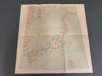 4 Large Full Colour Maps Produced in Japan C1940'S + Japan & Korea Special Strategic Map by Australian Forces Aug 1945 - See Individual Photos - 2