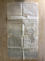 Hand Drawn Maps on Tissue Paper of South Celebes + Correspondence with Japanese Re Rice Supply 1945