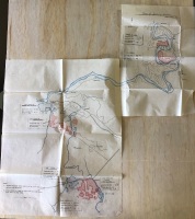 Hand Drawn Maps on Tissue Paper of South Celebes + Correspondence with Japanese Re Rice Supply 1945 - 2