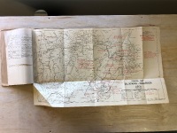 2 Folders on Borneo - Report on AASC Operations with Force Oboe Two - Secret + Special Oboe Two Intelligence Review No.2 - Secret and Includes Maps of Japanese Forces, Concentrations etc. - See Individual Photos - 5