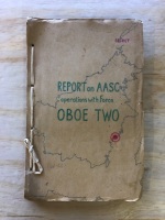 2 Folders on Borneo - Report on AASC Operations with Force Oboe Two - Secret + Special Oboe Two Intelligence Review No.2 - Secret and Includes Maps of Japanese Forces, Concentrations etc. - See Individual Photos - 11