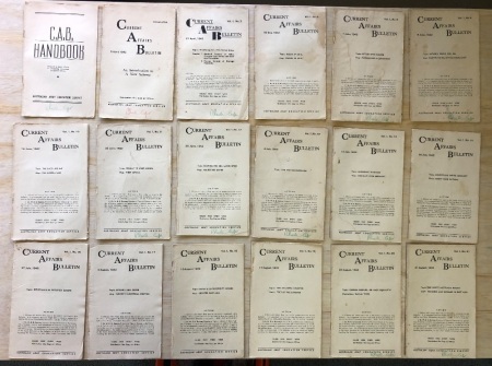 18 x Copies of Current Affairs Bulletin 1942 Issued Weekly to Officers by the Australian Army Education Service