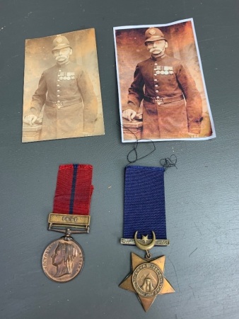 1884-6 Khedive & 1887 Queen Victoria Jubilee Police Medal with 1897 Bar