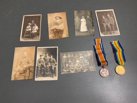 WWI British War and Victory Medals with Original Photos