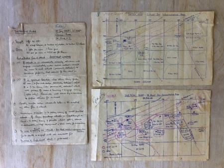 Hand Written Defensive Plan and MapsÂ against Paratroop Attack Marked 'Most Secret' for 12 Coy AASC W'Shops in Egypt 1942