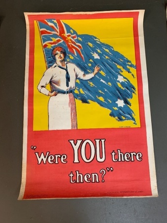 Full Size 1968 The Australian Facsimile of Australian WW1 Recruitment Poster - "Were YOU there then?"