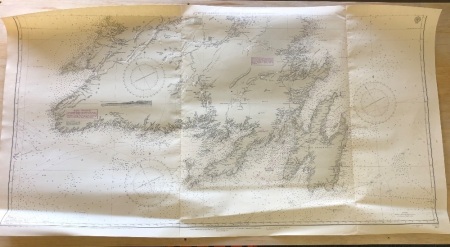 3 Large Vintage UK Admiralty Navigational Charts c1970's/80's
