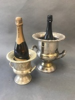 2 Vintage Silver Plated Wine Coolers